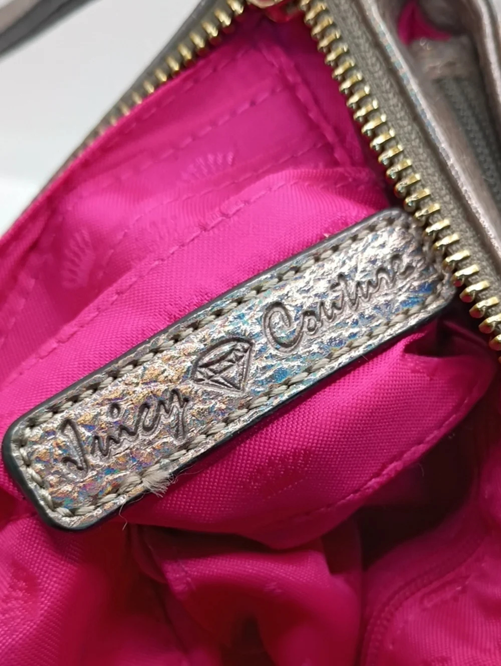 Juicy Couture Iridescent Lavender Wristlet Clutch
